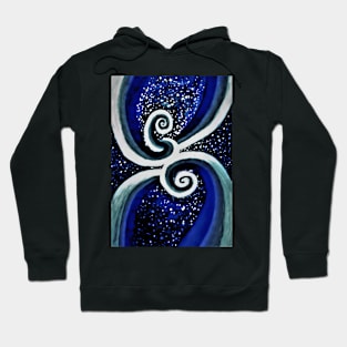 Spirals in space abstract design, various Hoodie